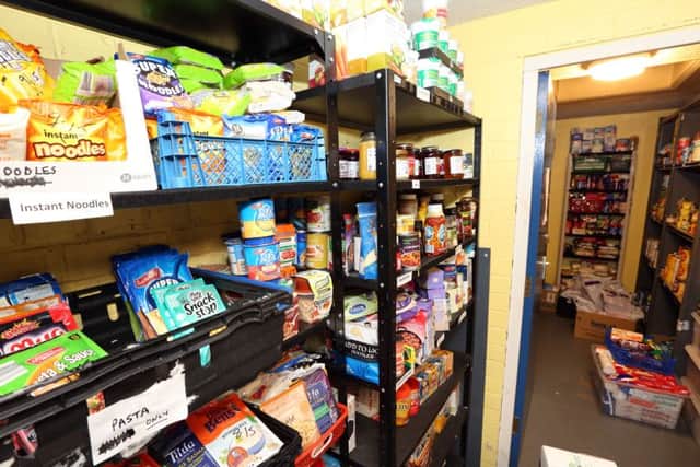 Inside the food bank in Wellingborough