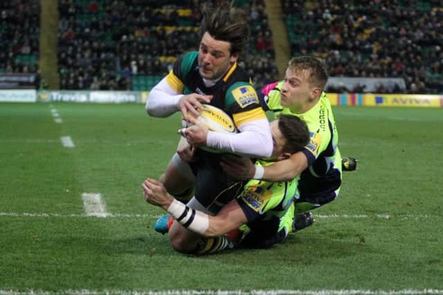 Ben Foden scored his first try of the season (pictures: Sharon Lucey)