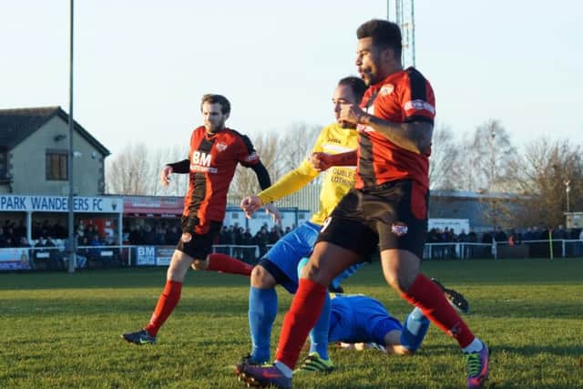 Rene Howe in action during Kettering's draw with King's Lynn