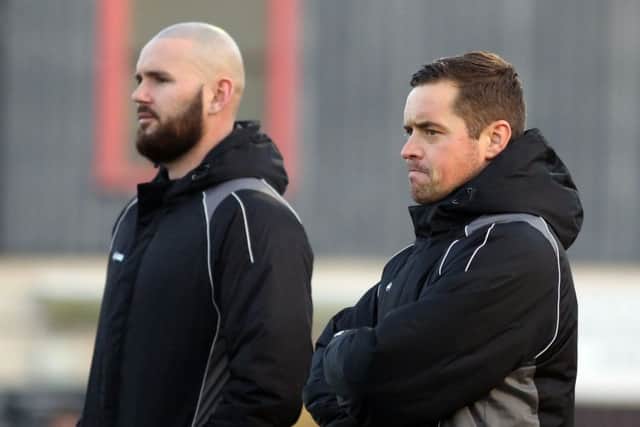 Boss Gary Mills and assistant David Bell were left to reflect on yet another defeat for Corby Town