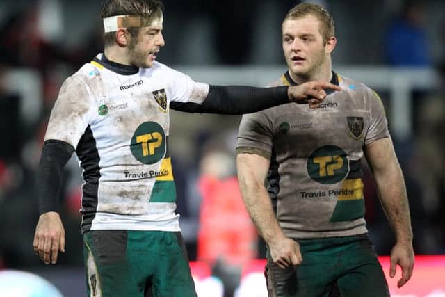 Mike Haywood (right) hit 150 Saints appearances last Sunday (picture: Sharon Lucey)