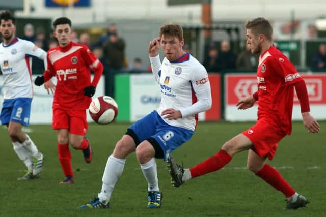 Ben Farrell scored twice in Diamonds' 3-1 success at Rugby Town