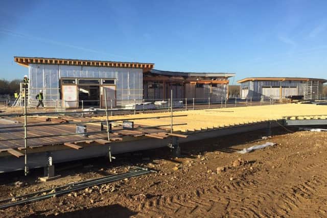 Work on the new visitor centre is progressing well