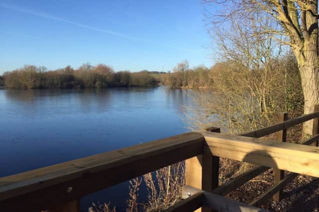 The view from one of the viewing platforms around the lake