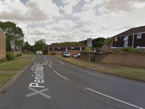 The robbers chased the victims across Penistone Road in Lumbertubs, Northampton
