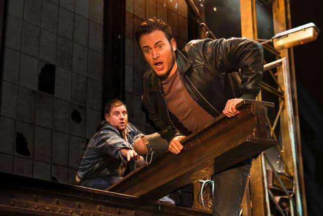 Gary Lucy and Kai Owen in The Full Monty