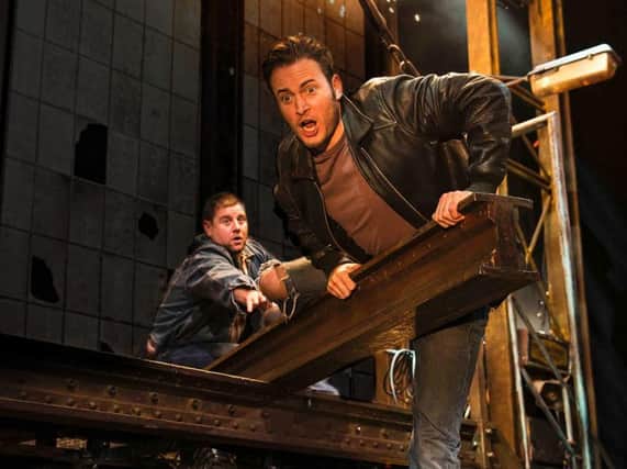 Gary Lucy and Kai Owen in The Full Monty