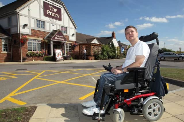 Corey Haseley successfully appealed to Northamptonshire County Council to install a dropped kerb outside The Priory in Wellingborough back in 2013
