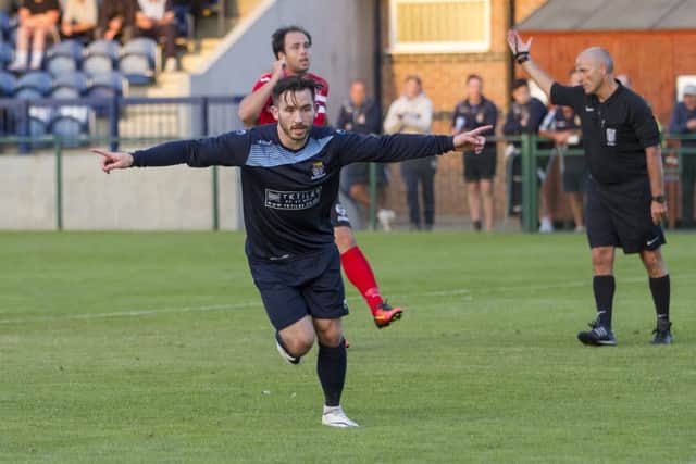 Former St Neots Town striker James Hall has signed for Kettering Town. Picture by Claire Howes