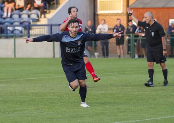 Former St Neots Town striker James Hall has signed for Kettering Town. Picture by Claire Howes