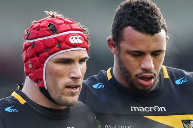 Christian Day (left) will make his 200th Saints appearance in Saturday's game at Welford Road (picture: Sharon Lucey)