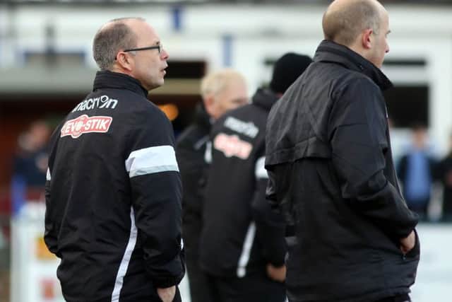 Diamonds boss Andy Peaks watches on