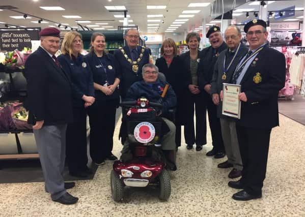 The presentation at Tesco in Wellingborough yesterday