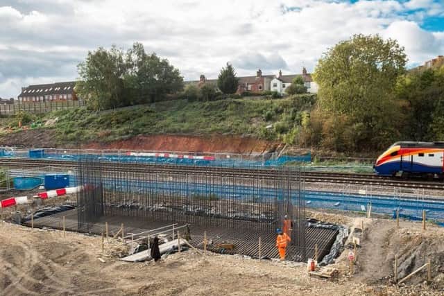 The new bridge is being installed as part of the Stanton Cross development