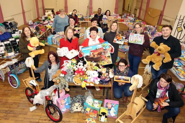 Some of the presents donated by readers which were handed to families