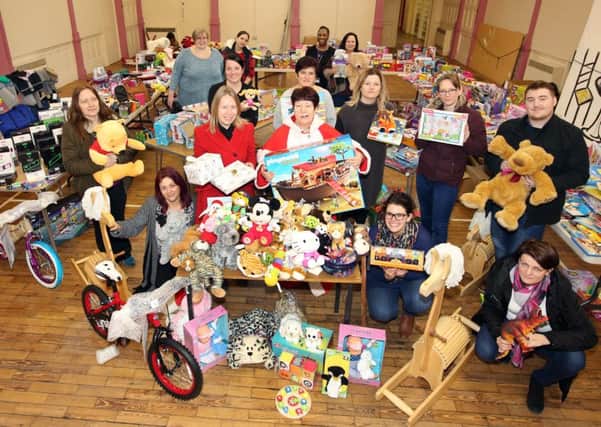 Some of the presents donated by readers which were handed to families