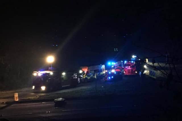 Five casualties have been taken to hospital following a serious A45 collision