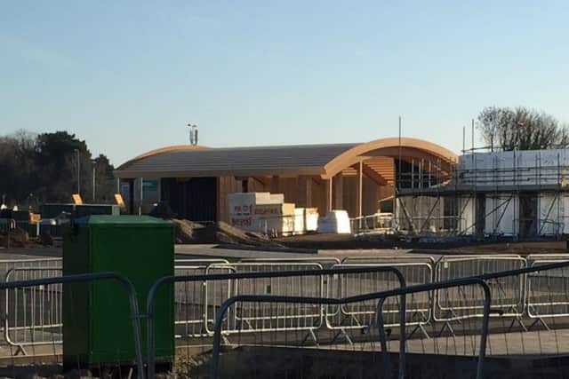 Work is progressing on the new Costa drive-thru at Rushden Lakes