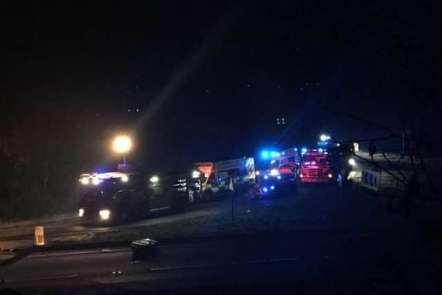 The vehicle involved in the A45 crash is believed to have travelled in convoy with four other cars, police reveal
