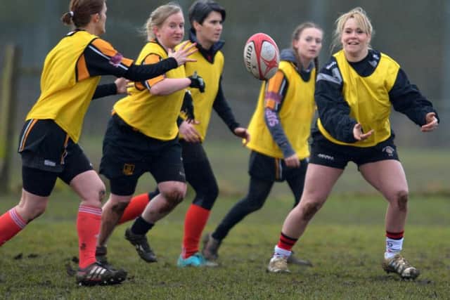 Chloe Madeley took part in a training session at Rushden & Higham. Pictures by Leo Wilkinson
