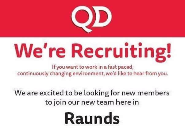 QD Stores is recruiting