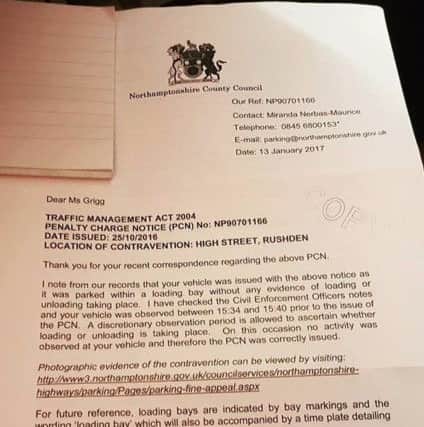 The letter Tammy received from the county council