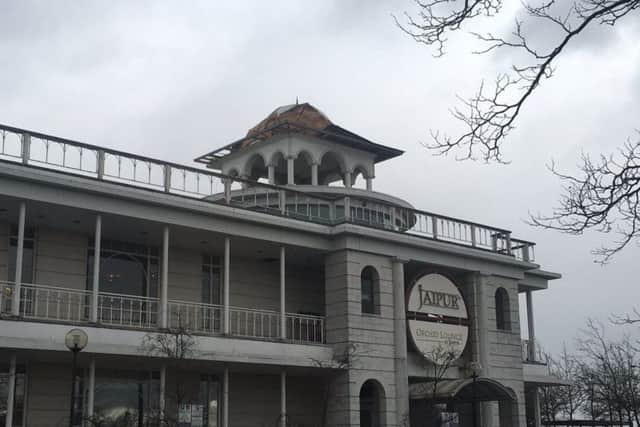 Damage to the roof of the popular Jaipur restaurant in MK