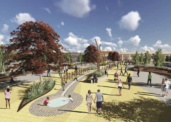 How the central promenade at Rushden Lakes will look