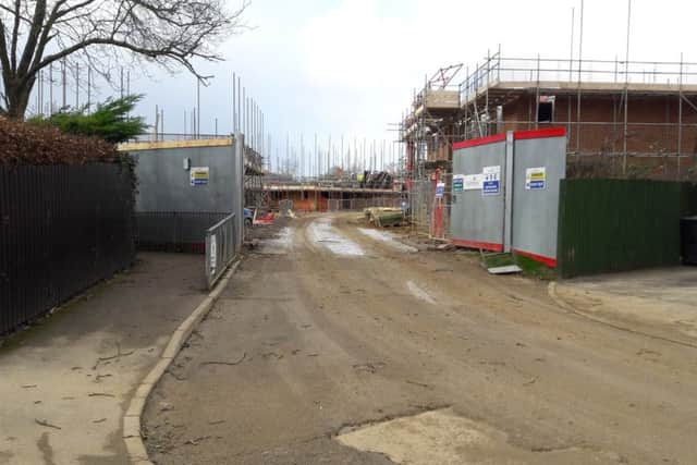 The wide open building site.