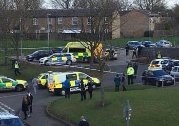The scene in Wellingborough.