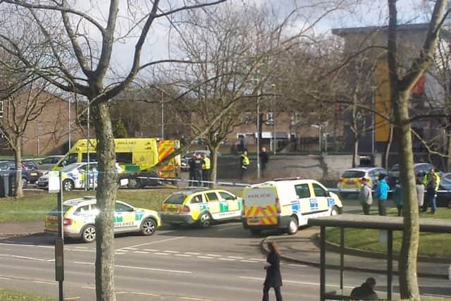 The scene in Wellingborough.