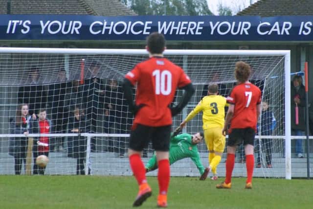 Paul White saves Toby Little's first-half penalty