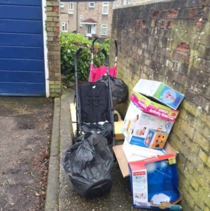 Some of the rubbish collected during the clean-up
