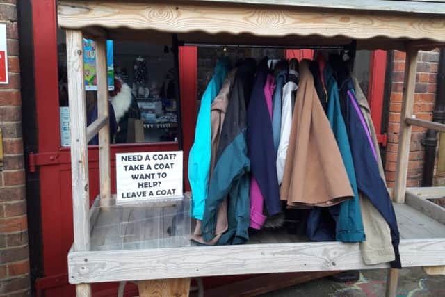 The coat rail outside the Yards.