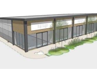 An artist's impression of the shops.