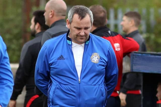 Chris Bradshaw's Desborough Town team lost 4-1 on penalties after a 2-2 draw with Wisbech Town in the semi-final of the UCL Knockout Cup