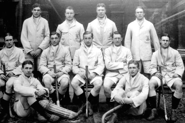The Cambridge University Hockey Team 1910. Bernard is second from the right on the back row