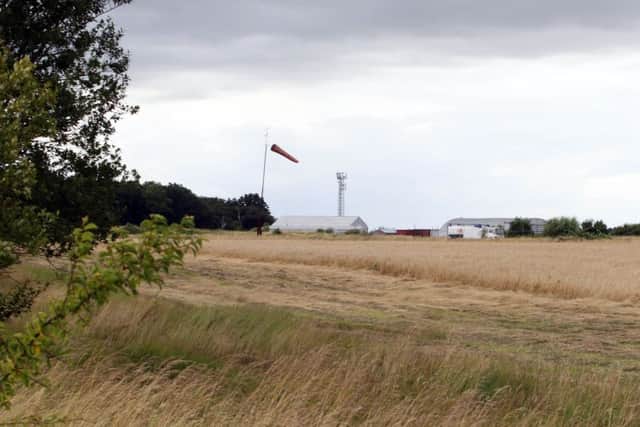 Deenethorpe Airfield, part of which will be the site of the new village called Tresham