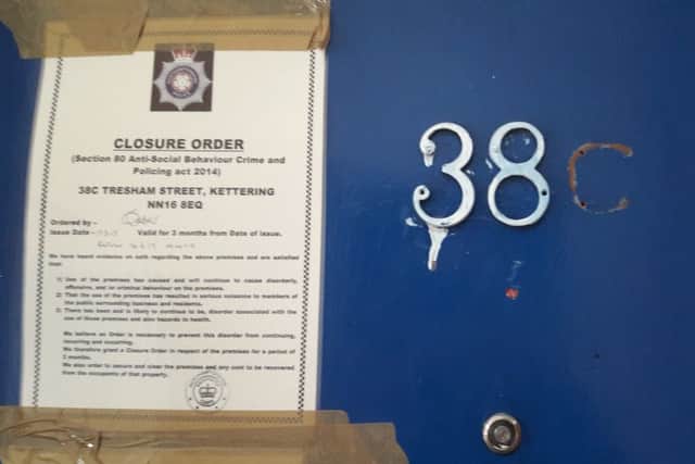 The closure order on the flat.
