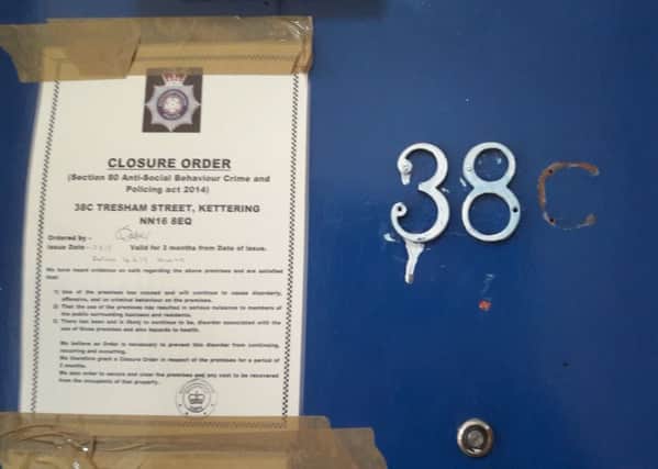 The closure order on the flat.