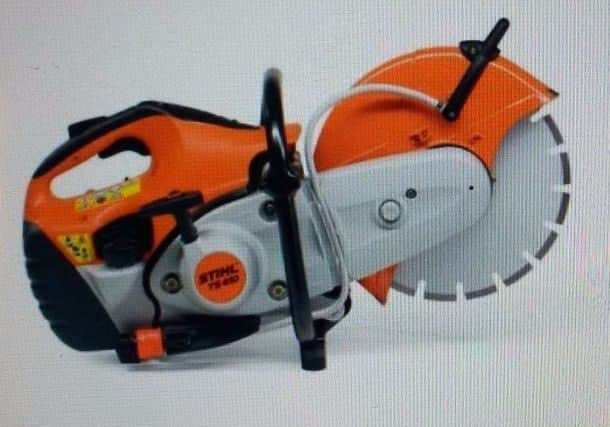 The stolen saw.