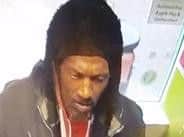 Officers want to speak to this man in relation to a meat theft in Duston.