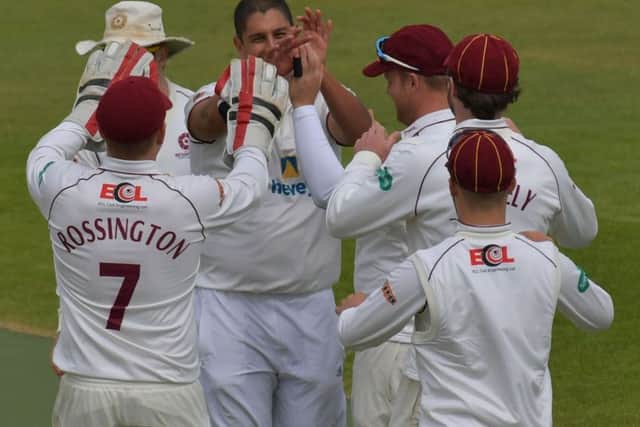 Rory Kleinveldt stole the show for Northants (pictures: Dave Ikin)
