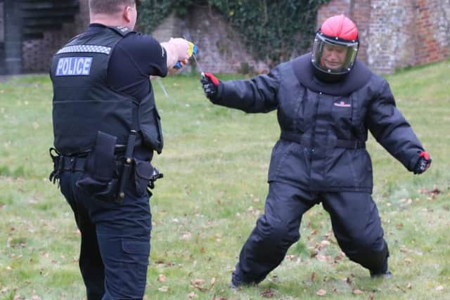 A training exercise with Taser.