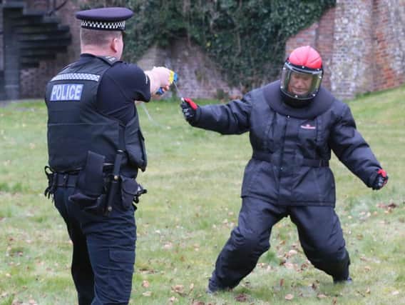 A training exercise with Taser.