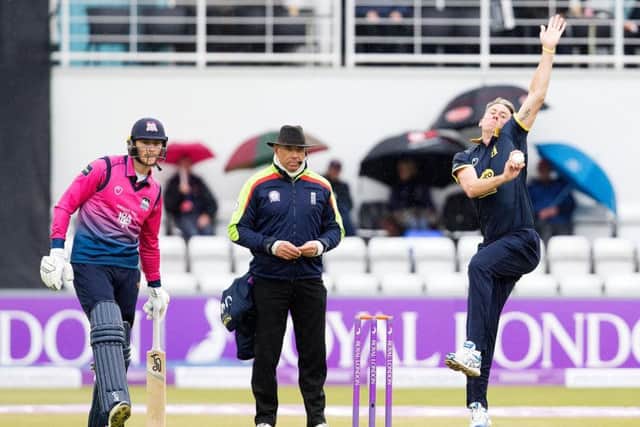 Rikki Clarke impressed with the ball for Warwickshire, but Rob Keogh (left) stood tall for the Steelbacks (pictures: Kirsty Edmonds)