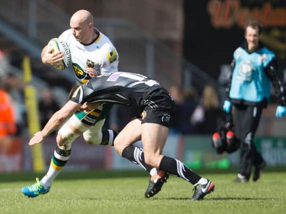 Sam Dickinson replaced Courtney Lawes after just 20 minutes at Sandy Park (picture: Kirsty Edmonds)