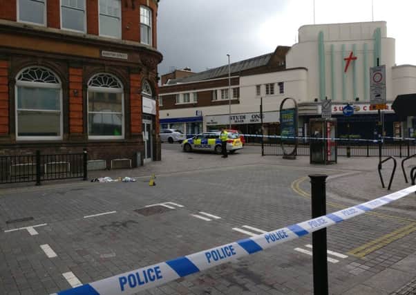 The assault happened on Lower Mounts, opposite BBC Northampton