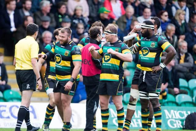 Saints celebrated a gritty success against Connacht on Saturday (pictures: Kirsty Edmonds)