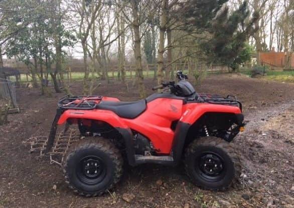 The stolen quad bike.